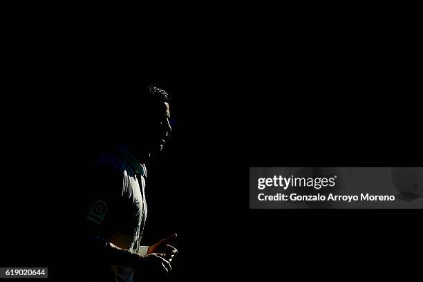 Cristiano Ronaldo of Real Madrid CF in action during the La Liga match between Deportivo Alaves and Real Madrid CF at Estadio de Mendizorroza on...