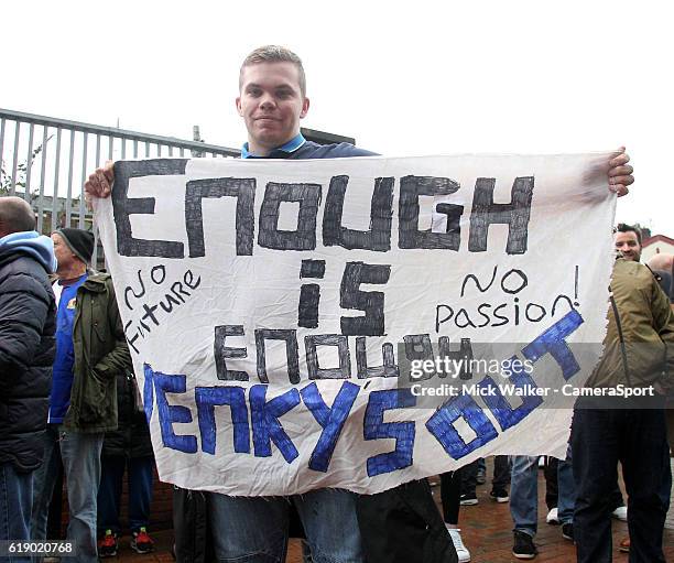Blackburn Rovers Fans protest at the ownership of their club by Venky's London Limited by staging the "1875" protest during the Sky Bet Championship...