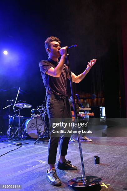 Nathan Sykes performs on stage at Fillmore Miami Beach on October 28, 2016 in Miami Beach, Florida.