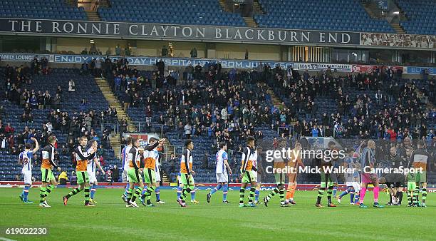 Blackburn Rovers Fans protest at the ownership of their club by Venky's London Limited by staging the "1875" protest.The teams walk out to a sparse...