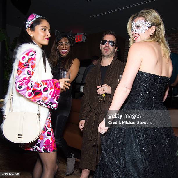 Palak Patel, Grant Friedman and Hallie Friedman attend Scaring is Caring at Kola House on October 28, 2016 in New York City.