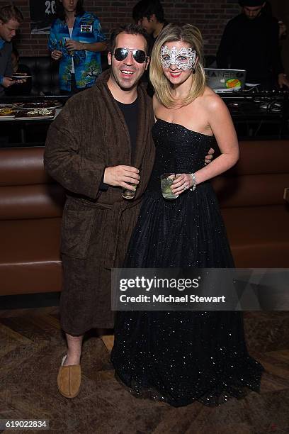 Grant Friedman and Hallie Friedman attend Scaring is Caring at Kola House on October 28, 2016 in New York City.