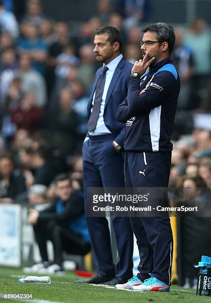 Huddersfield manager David Wagner during the Sky Bet Championship match between Fulham and Huddersfield Town at Craven Cottage on October 29, 2016 in...