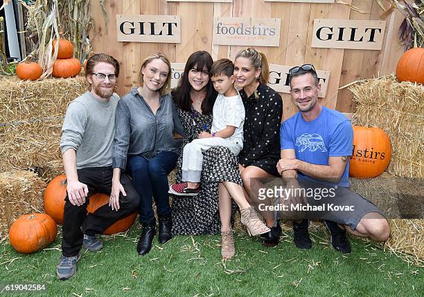 Seth Green, Clare Grant, Selma Blair, guest, Foodstirs Co-founder Sarah Michelle Gellar and Freddie Prinze Jr attend the Gilt & Foodstirs Exclusive...