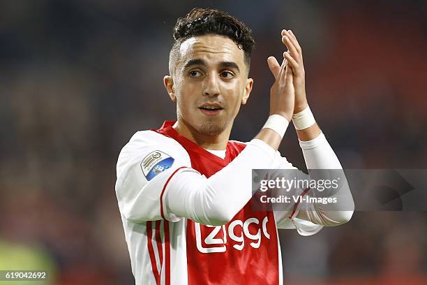 Abdelhak Nouri of Ajax Amsterdamduring the Dutch Eredivisie match between Ajax Amsterdam and sbv Excelsior at the Amsterdam Arena on October 29, 2016...