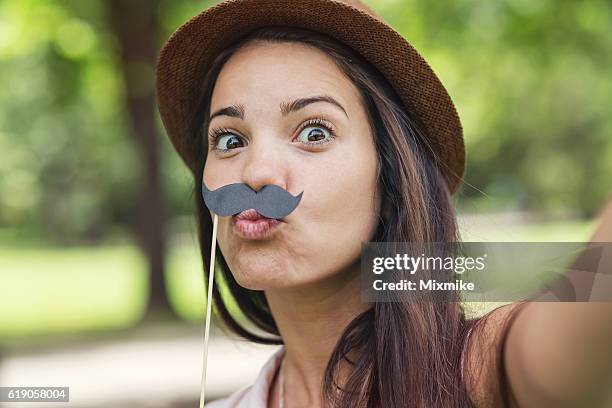 mustache selfie - movember moustache stock pictures, royalty-free photos & images