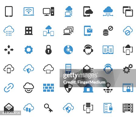 Virtual private network icon set Virtual private network icon set