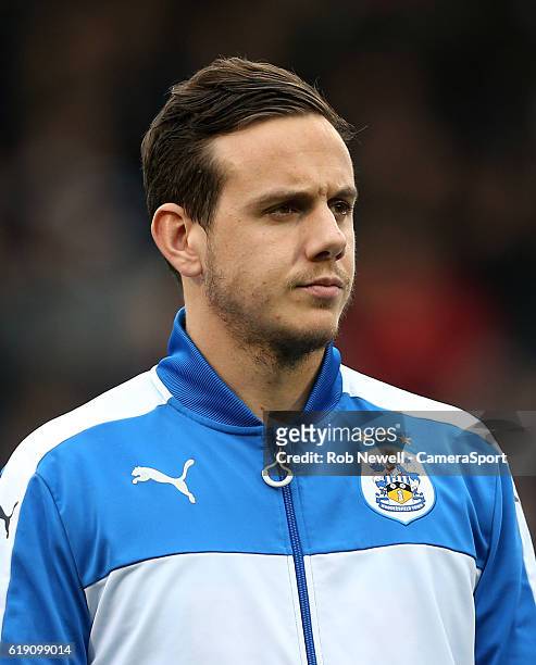 Huddersfield Town's Danny Ward during the Sky Bet Championship match between Fulham and Huddersfield Town at Craven Cottage on October 29, 2016 in...