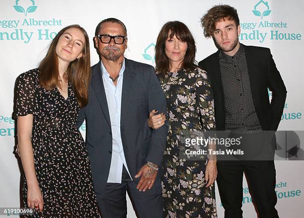 Sarah Grace White, screenwriter Kurt Sutter, actress Katey Sagal and Jackson James White attend the Peggy Albrecht Friendly House's 27th Annual...