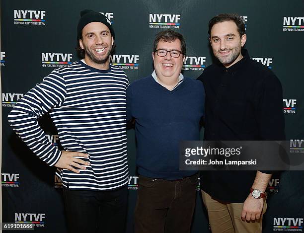 Terence Gray joins Phil Matarese and Mike Luciano of "Animals" during Development Day Panels at the 12th Annual New York Television Festival at Helen...