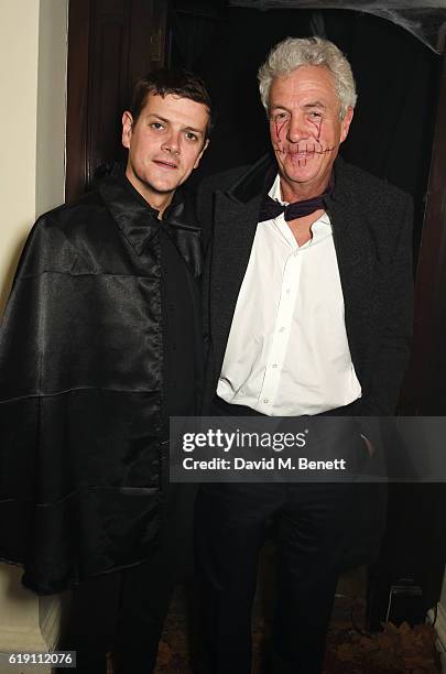 Alexander Spencer-Churchill and Henry Wyndham attend Halloween at Annabel's at 46 Berkeley Square on October 29, 2016 in London, England.