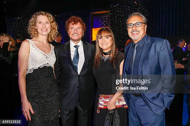 German moerator Franziska Reichenbacher, producer Dieter Wedel, german actor Wolfgang Stumph and his wife Christine Stumph during the aftershow party...