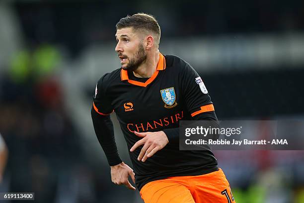 Gary Hooper of Sheffield Wednesday during the Sky Bet Championship match between Derby County and Sheffield Wednesday at iPro Stadium on October 29,...