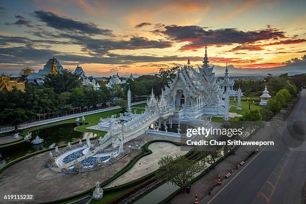 white temple (wat rong khun) - national popular resistance front stock pictures, royalty-free photos & images