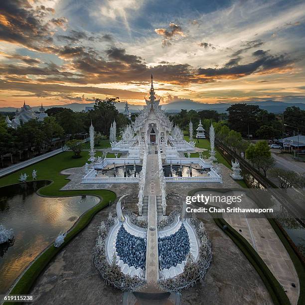 white temple (wat rong khun) - national popular resistance front stock pictures, royalty-free photos & images