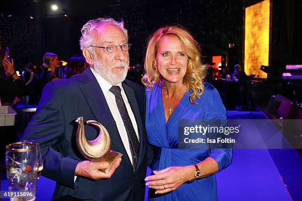 German actor, comedian and Goldene Henne award winner Dieter Hallervorden and his girlfriend Christiane Zander during the aftershow party at the...