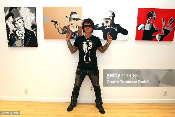 Musician Billy Morrison Gallery Opening Of "Social Distortion: A Capsule Collection Of Fine Art By Billy Morrison" at Art On Scene on October 29,...