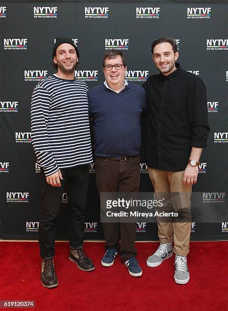 Founder/executive director of New York Television Festival, Terence Gray joins Phil Matarese and Mike Luciano of "Animals" during the 12th Annual New...
