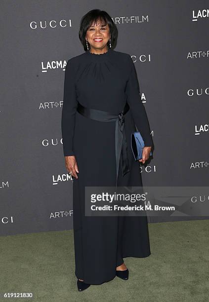 Academy of Motion Picture Arts and Sciences President Cheryl Boone Isaacs attends the 2016 LACMA Art + Film Gala honoring Robert Irwin and Kathryn...