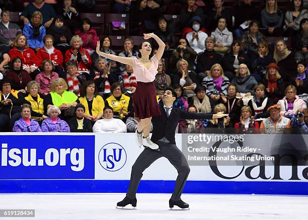 Anna Cappellini and Luca Lanotte of Italy compete in the Ice Dance Free Program during the ISU Grand Prix of Figure Skating Skate Canada...