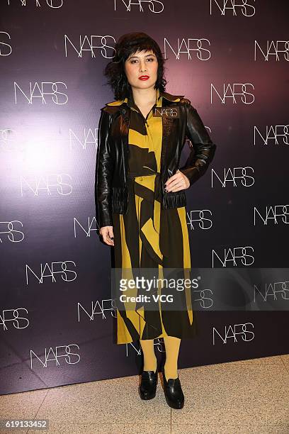 Singer and actress Josie Ho Chiu-yi attends the opening ceremony of NARS Cosmetics new store on October 29, 2016 in Hong Kong, China.