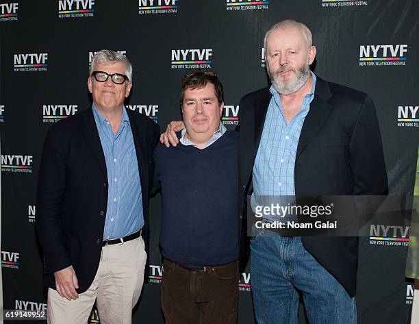 Television producer Peter Tolan, founder of New York Television Festival Terence Gray and actor David Morse attend the NYTVF Development Day panels...