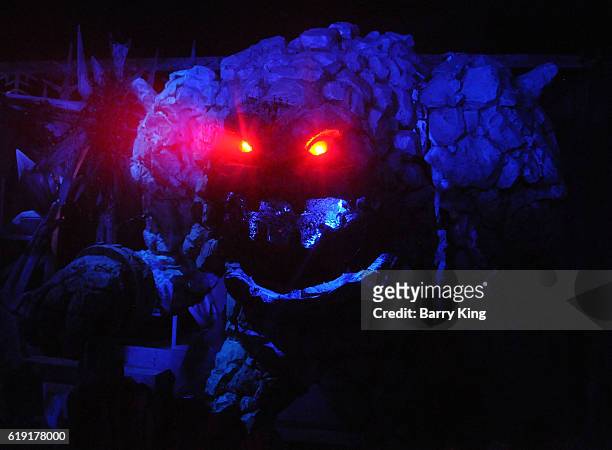 General view of atmsophere at Knott's Scary Farm black carpet event at Knott's Berry Farm on September 30, 2016 in Buena Park, California.