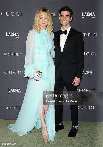 Actress Brie Larson and Alex Greenwald attend the 2016 LACMA Art + Film gala at LACMA on October 29, 2016 in Los Angeles, California.
