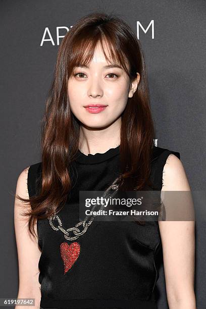 Actress Hyo Joo Han attends the 2016 LACMA Art + Film Gala honoring Robert Irwin and Kathryn Bigelow presented by Gucci at LACMA on October 29, 2016...