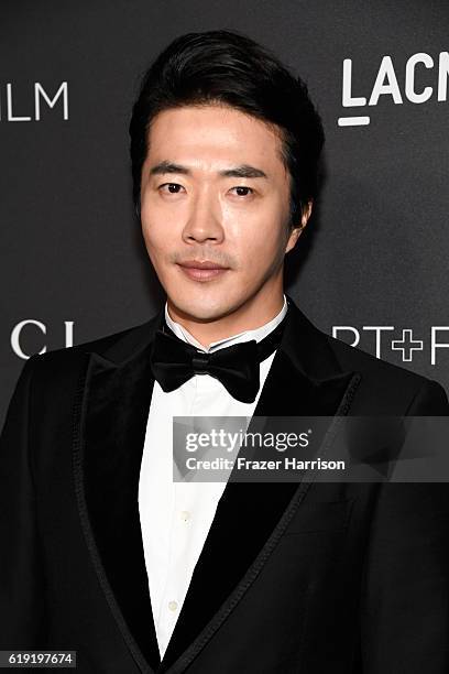 Actor Sang Woo Kwon attends the 2016 LACMA Art + Film Gala honoring Robert Irwin and Kathryn Bigelow presented by Gucci at LACMA on October 29, 2016...