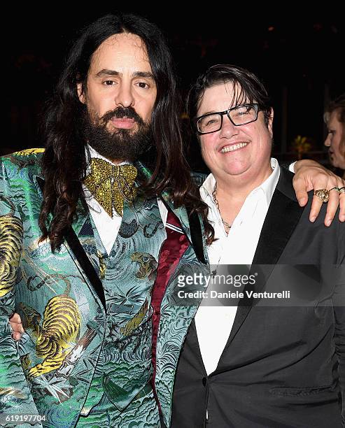 Gucci Creative Director Alessandro Michele and photographer Catherine Opie attend the 2016 LACMA Art + Film Gala Honoring Robert Irwin and Kathryn...