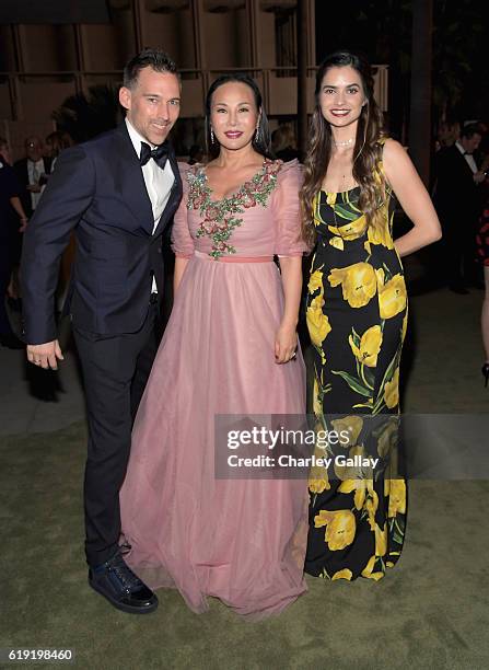 Producer Joel Lubin, Gala Co-Chair Eva Chow and actress Marija Karan attend the 2016 LACMA Art + Film Gala Honoring Robert Irwin and Kathryn Bigelow...
