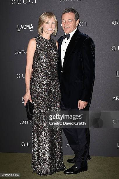 Willow Bay and Bob Iger attend the 2016 LACMA Art+Film Gala - Arrivals at LACMA on October 29, 2016 in Los Angeles, California.