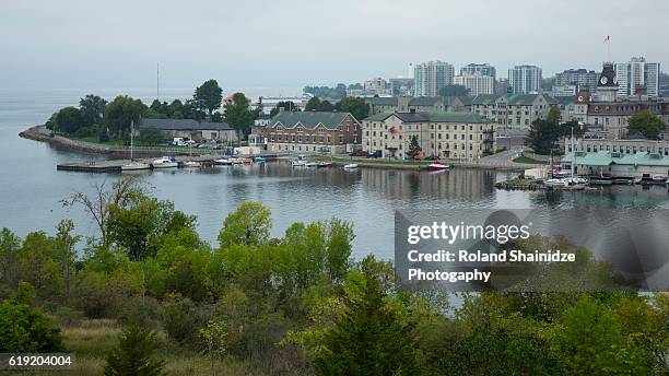 beautiful panoramic view of kingston, ontario, canada. - kingston ontario foto e immagini stock