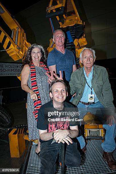 Sci-Fi Museum founder Houston Huddleston, Jenette Goldstein, Mark Rolston and Lance Henriksen at Los Angeles Convention Center on October 29, 2016 in...