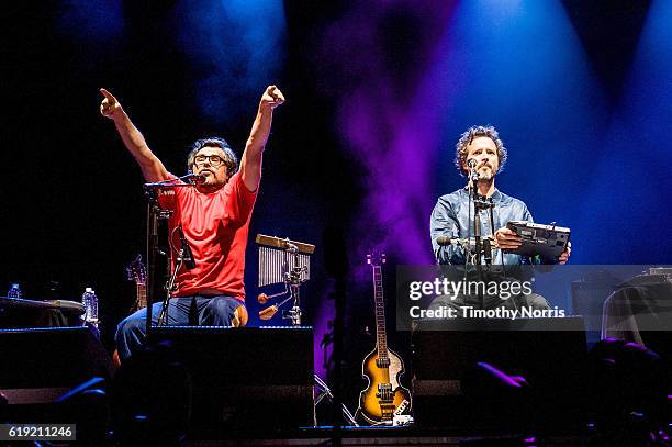 Jemaine Clement and Bret McKenzie perform during Festival Sepreme 2016 at The Shrine Expo Hall on October 29, 2016 in Los Angeles, California.