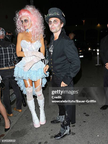 Matt Bellamy and Elle Evans are seen on October 29, 2016 in Los Angeles, California.