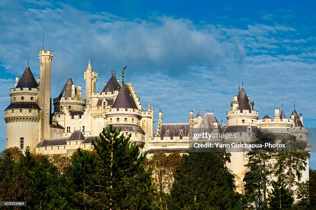 The medieval castle at Pierrefonds, forest of Compiegne, Oise,Picardy,France