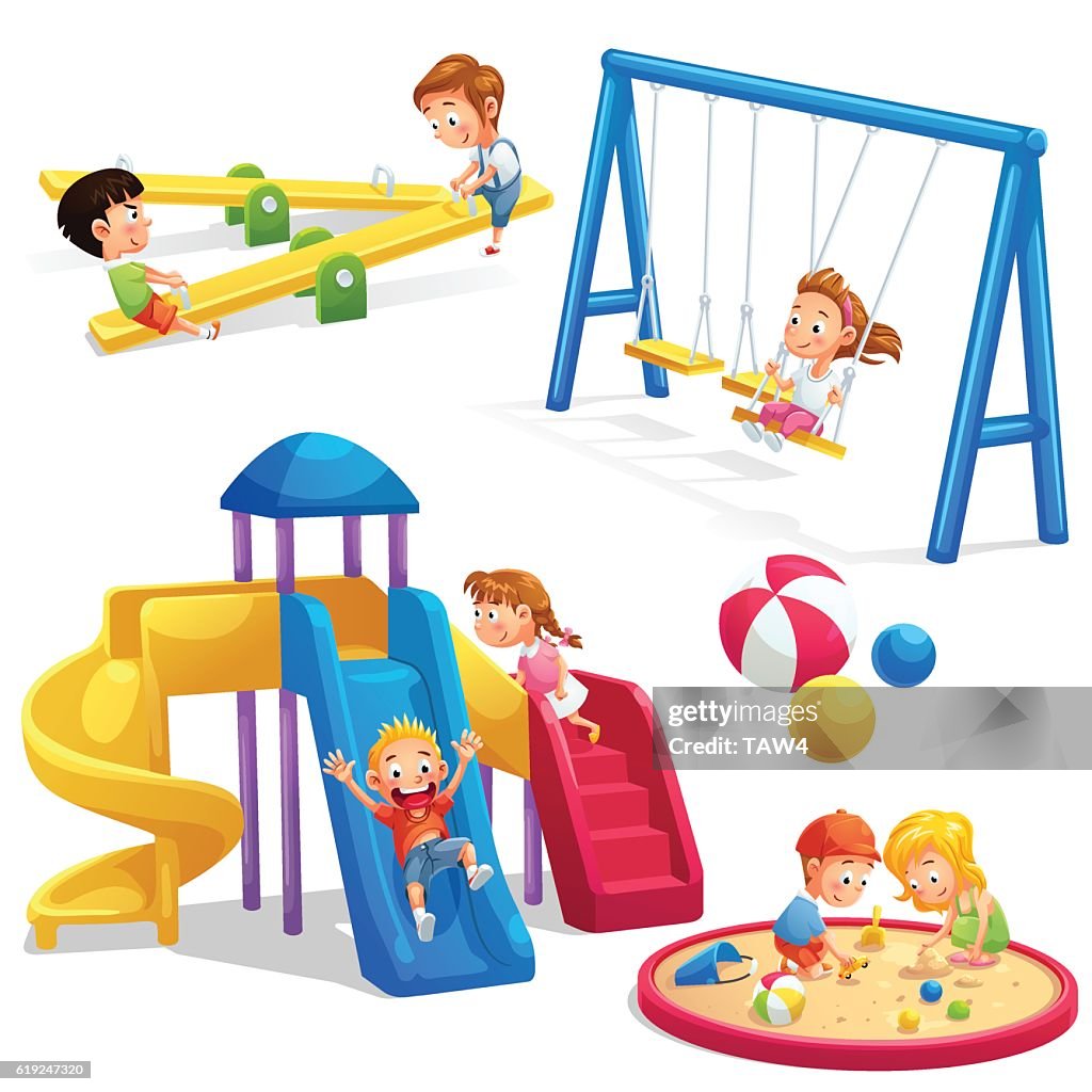 Park And Playground Cartoon High-Res Vector Graphic - Getty Images