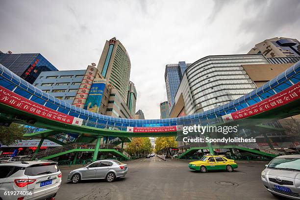 downtown view of urumqi,xinjiang, china - urumqi stock pictures, royalty-free photos & images