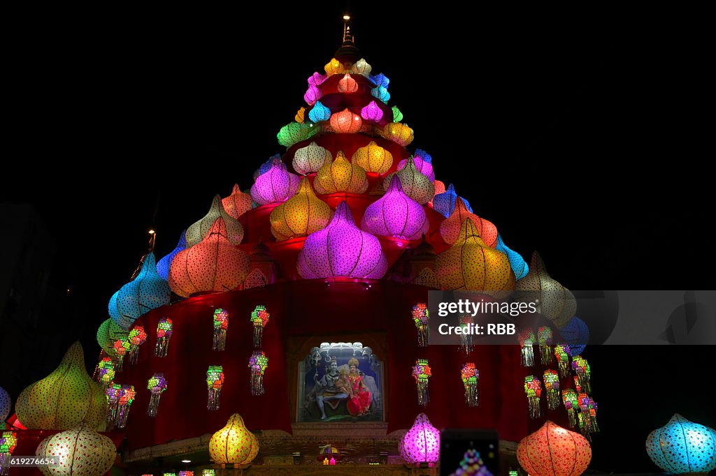 Decorated Dagdusheth Halwai Ganpati Temple Pune