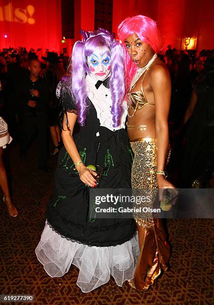 Guests in Halloween costumes attend Trick or treats! - The 6th Annual treats! Magazine Halloween Party Sponsored by Absolut Elyx on October 29, 2016...