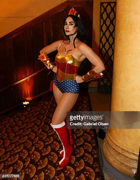 Guests in Halloween costumes attend Trick or treats! - The 6th Annual treats! Magazine Halloween Party Sponsored by Absolut Elyx on October 29, 2016...