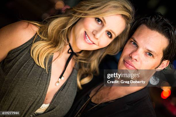 Actress Ani Titmuss and Musician Ari Welkom attend the Gallery Opening Of "Social Distortion: A Capsule Collection Of Fine Art By Billy Morrison" at...