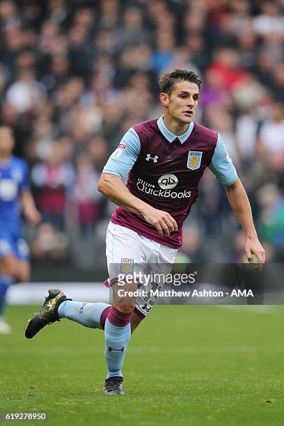 Ashley Westwood of Aston Villa during the Sky Bet Championship match between Birmingham City and Aston Villa at St Andrews on October 30, 2016 in...