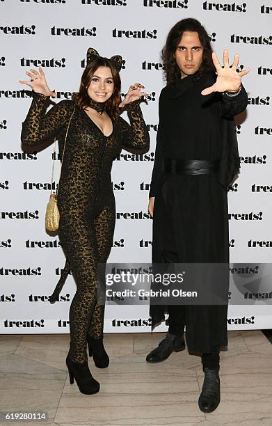 Nick Simmons and Sophie Simmons attend Trick or treats! - The 6th Annual treats! Magazine Halloween Party Sponsored by Absolut Elyx on October 29,...