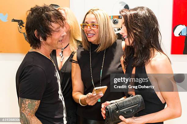 Artist Billy Morrison, Actress Kristel Crews and Actress, Model Sonni Pacheco attend the Gallery Opening Of "Social Distortion: A Capsule Collection...
