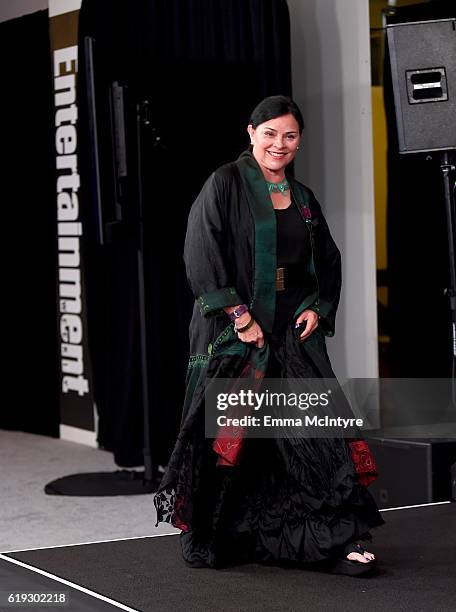 Author Diana Gabaldon walks onstage at Entertainment Weekly's PopFest at The Reef on October 30, 2016 in Los Angeles, California.