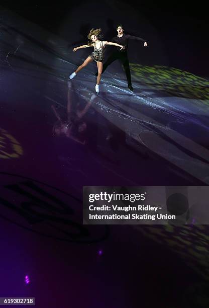 Alexandra Stepanova and Ivan Bukin of Russia perform in the Exhibition Gala during the ISU Grand Prix of Figure Skating Skate Canada International at...