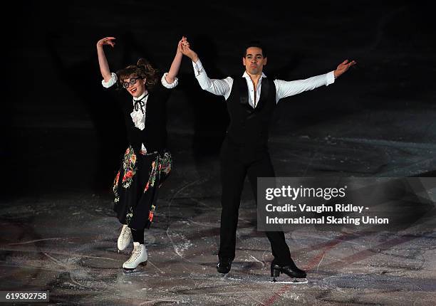 Anna Cappellini and Luca Lanotte of Italy perform in the Exhibition Gala during the ISU Grand Prix of Figure Skating Skate Canada International at...